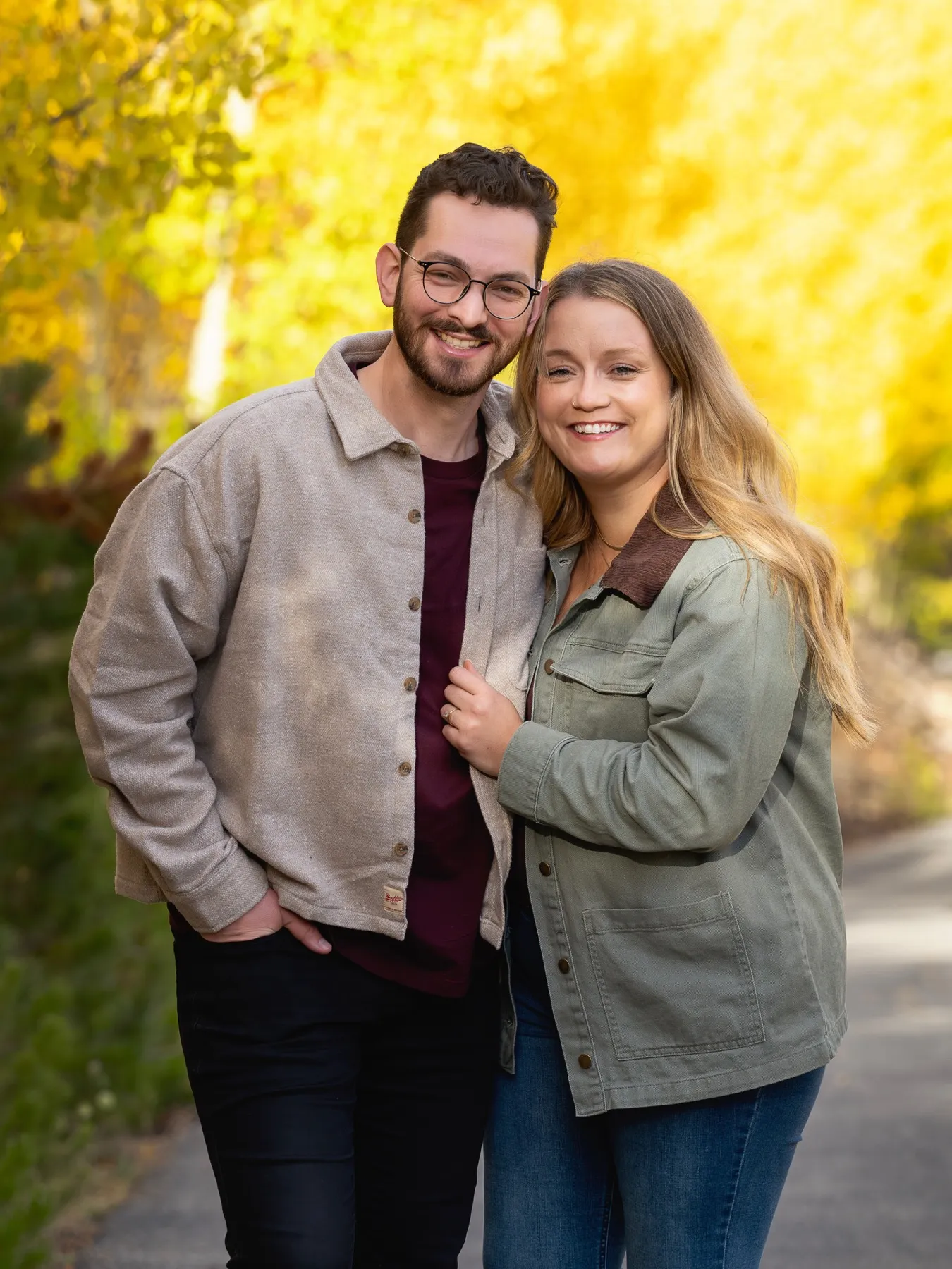 Rainee and Ben smiling together